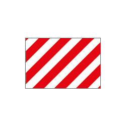 Pannello adesivo rifrangente bianco rosso