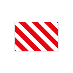 Pannello adesivo rifrangente bianco rosso