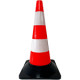 Cono segnale polietilene bianco/rosso