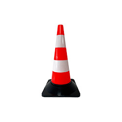 Cono segnale polietilene bianco/rosso