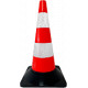 Cono segnale polietilene rosso bianco rifrangente