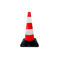 Cono segnale polietilene rosso bianco rifrangente