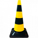Cono segnale polietilene giallo nero