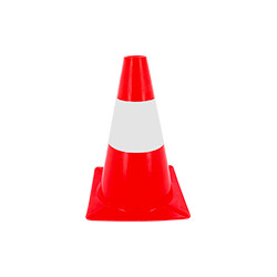Cono segnale polietilene bianco rosso
