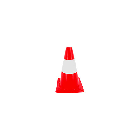 Cono segnale polietilene bianco rosso