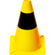 Cono segnale polietilene giallo nero