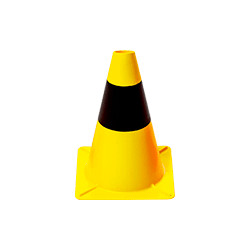 Cono segnale polietilene giallo nero