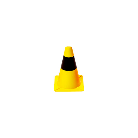 Cono segnale polietilene giallo nero