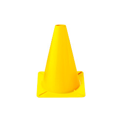 Cono segnale polietilene giallo