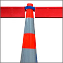 Kit barriere per coni composto da coppia barriere+4 fasce di fissaggio