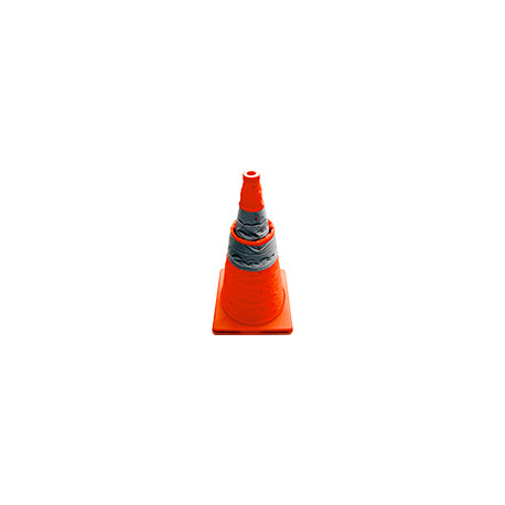 Cono retrattile h. cm. 60,5 totale con luce comprensivo di custodia