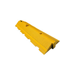 Cordolo delimitatore omologato in gomma giallo elem. centrale h. 10 cm.