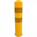 Delineatore cilindrico gomma giallo cm. 70x33 h + fasce rifr. per COT100