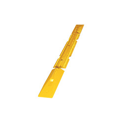Cordolo delimitatore omologato in gomma giallo elem. centrale h. 5 cm.