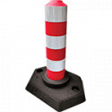 Delineatore flessibile cilindrico 3 fasce rifrangenti h. 33 cm.
