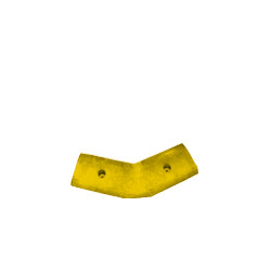 Cordolo Maxi angolo 45 gradi gomma rifrangente gialla cm. 30x25+25x15 h