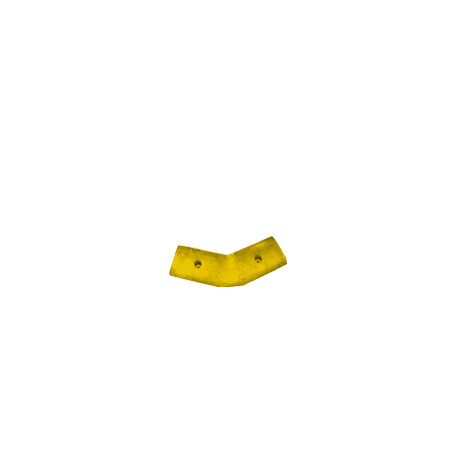 Cordolo Maxi angolo 45 gradi gomma rifrangente gialla cm. 30x25+25x15 h