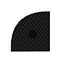 Cordolo Maxi angolo 90 gradi gomma NERA cm. 30x30x15 h.