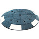 Rotonda prefabbricata gomma nera completa diametro mt. 2 spess. mm. 100