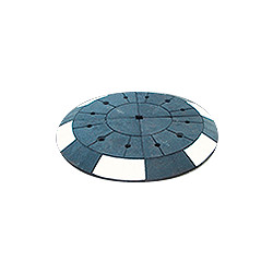 Rotonda prefabbricata gomma nera completa diametro mt. 2 spess. mm. 100