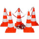 Kit 5 coni con 5 ganci e 7,5 mt di catena da 8 mm