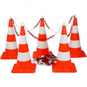 Kit 5 coni con 5 ganci e 7,5 mt di catena da 8 mm