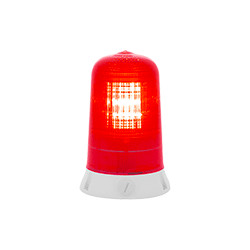 Segnalatore lampeggiante base piana solo corrente continua col. ROSSO