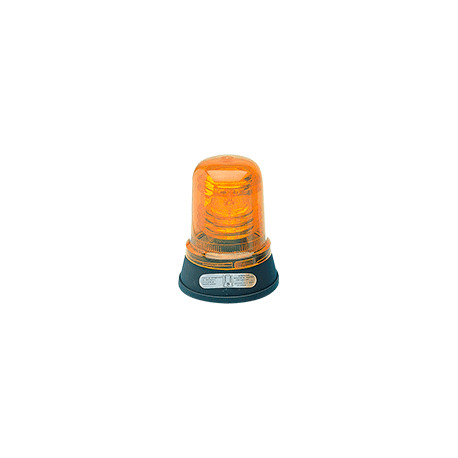 Segnalatore lampeggiante 12V b. piana arancio