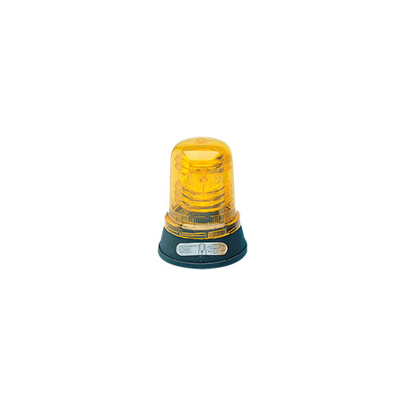 Segnalatore lampeggiante 24V b. piana giallo