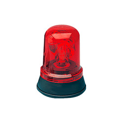 Segnalatore rotante 230Vca b. piana rosso