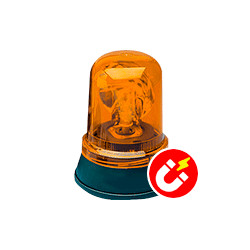 Segnalatore rotante 12Vcc arancio b3 magn. +cavo acc