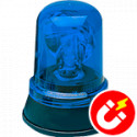 Segnalatore rotante 12Vcc blu b3 magn. +cavo accen.