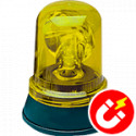 Segnalatore rotante 12Vcc giallo b. 3 magn. +cavo acc