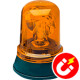 Segnalatore rotante 24Vcc arancio b3 magn. +cavo acc