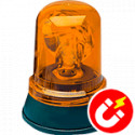 Segnalatore rotante 24Vcc arancio b3 magn. +cavo acc
