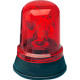 Segnalatore rotante euro 24V. cc colore rosso