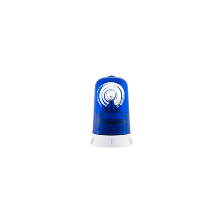 Segnalatore rotante base piana 12Vcc blu