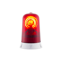 Segnalatore rotante base piana 12Vcc rosso