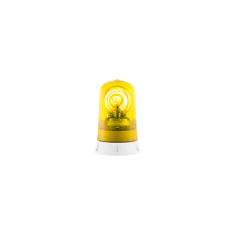 Segnalatore rotante base piana 12Vcc giall