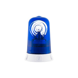 Segnalatore rotante base piana240Vca blu
