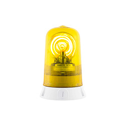 Segnalatore rotante base piana240Vca giallo