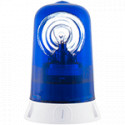 Segnalatore rotante base piana 24Vcc blu