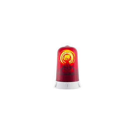 Segnalatore rotante base piana 24Vcc rosso