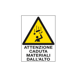 Cartello in Polionda Attenzione caduta materiali dall'alto