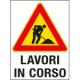 Cartello in Polionda Lavori in corso
