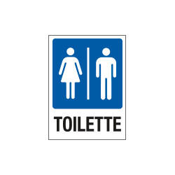 Cartello in Polionda toilette