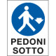 Cartello in Polionda Pedoni sotto