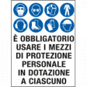 Cartello in Polionda Obblighi multisimboli
