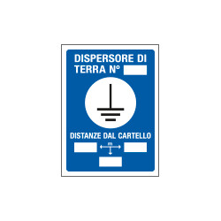 Cartello in Polionda Dispersore di terra n. .