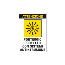 Cartello in Polionda Ponteggio protetto